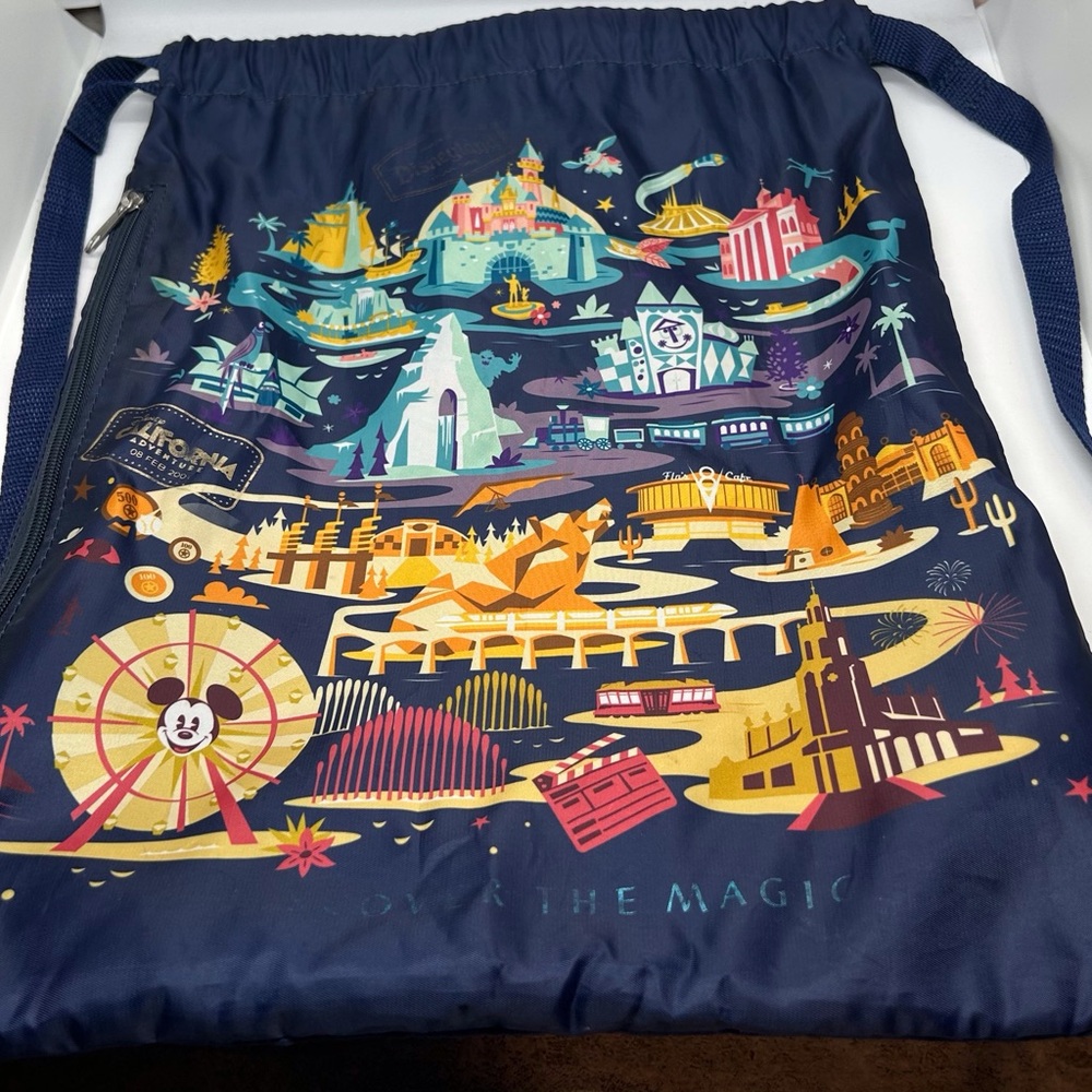 Disney Parks 20th Anniversary DCA California Adventure Backpack/Cinch Bag